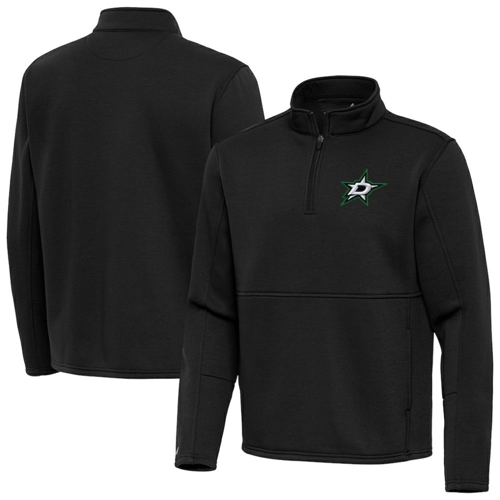 Dallas Stars Antigua Twist Quarter-Zip Pullover Jacket Black