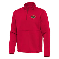 Minnesota Wild Antigua Twist Quarter-Zip Pullover Jacket Red