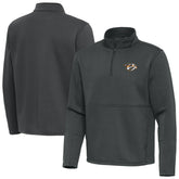 Nashville Predators Antigua Twist Quarter-Zip Pullover Jacket Pewter