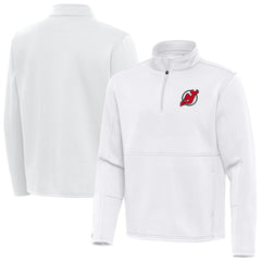 New Jersey Devils Antigua Twist Quarter-Zip Pullover Jacket White