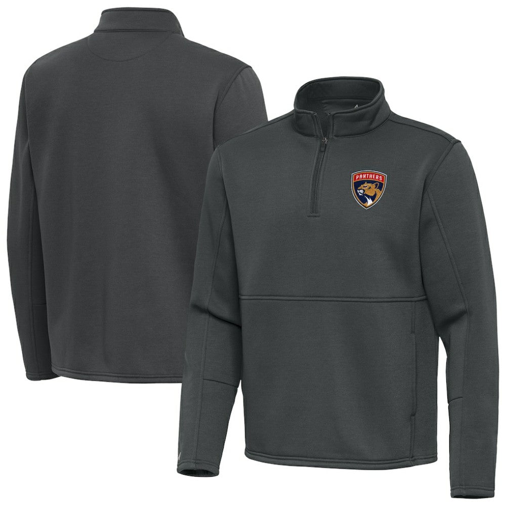 Florida Panthers Antigua Twist Quarter-Zip Pullover Jacket Pewter