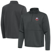 New York Islanders Antigua Twist Quarter-Zip Pullover Jacket Pewter
