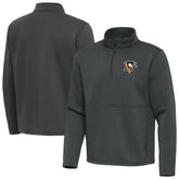 Pittsburgh Penguins Antigua Twist Quarter-Zip Pullover Jacket Pewter