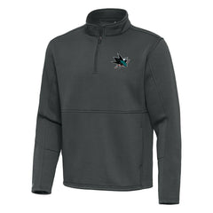San Jose Sharks Antigua Twist Quarter-Zip Pullover Jacket Pewter