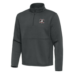 Anaheim Ducks Antigua Twist Quarter-Zip Pullover Jacket Silver