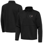 Philadelphia Flyers Antigua Twist Quarter-Zip Pullover Jacket Black