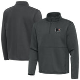 Philadelphia Flyers Antigua Twist Quarter-Zip Pullover Jacket Pewter