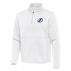 Tampa Bay Lightning Antigua Twist Quarter-Zip Pullover Jacket White