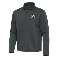 Tampa Bay Lightning Antigua Twist Quarter-Zip Pullover Jacket Pewter