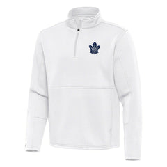 Toronto Maple Leafs Antigua Twist Quarter-Zip Pullover Jacket White