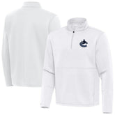 Vancouver Canucks Antigua Twist Quarter-Zip Pullover Jacket White