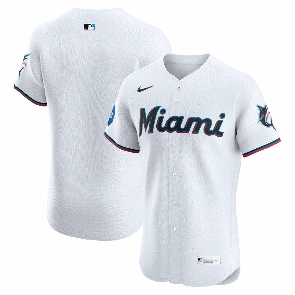 Miami Marlins Home Elite Jersey White | Nike