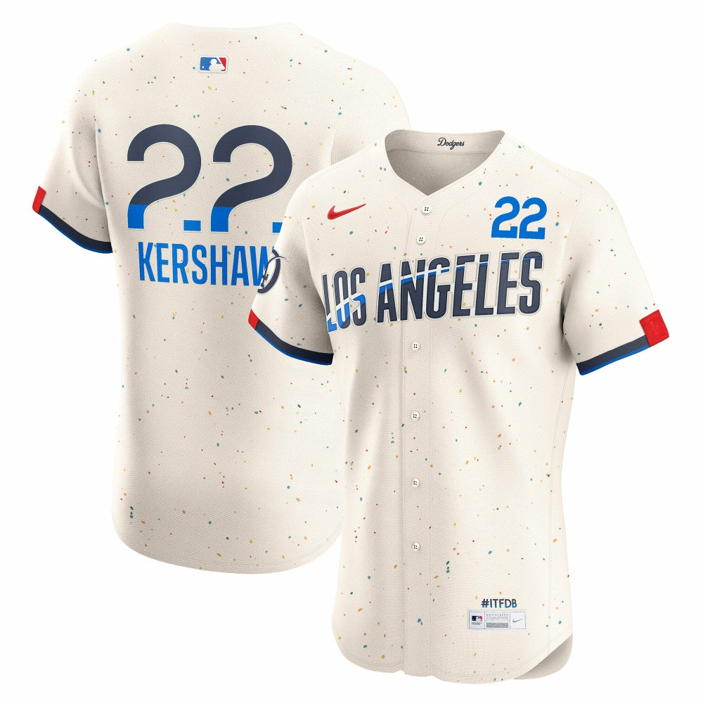 Clayton Kershaw Los Angeles Dodgers City Connect Elite Jersey Cream | Nike