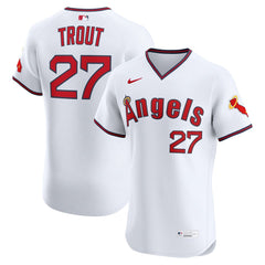 Mike Trout Los Angeles Angels Alternate 2 Elite Jersey White | Nike