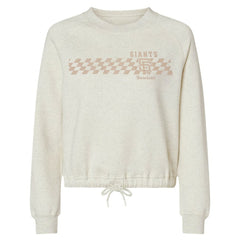San Francisco Giants Soft as a Grape Women's Tonal Checkered Sweatshirt Natural