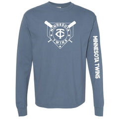 Minnesota Twins Soft as a Grape Women's Pigment Dye Long Sleeve T-Shirt Navy