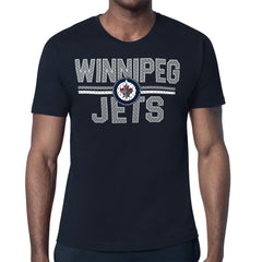 Winnipeg Jets Starter Mesh Look Team Name T-Shirt Navy