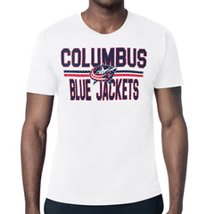 Columbus Blue Jackets Starter Mesh Look Team Name T-Shirt White