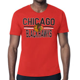 Chicago Blackhawks Starter Mesh Look Team Name T-Shirt Red