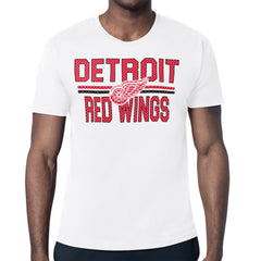 Detroit Red Wings Starter Mesh Look Team Name T-Shirt White