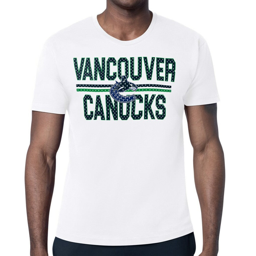 Vancouver Canucks Starter Mesh Look Team Name T-Shirt White