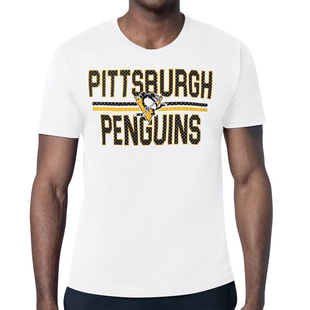 Pittsburgh Penguins Starter Mesh Look Team Name T-Shirt White