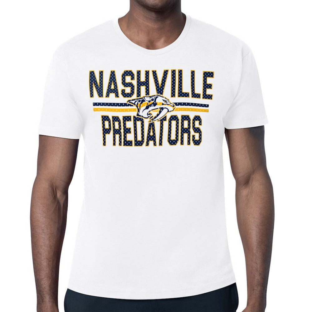 Nashville Predators Starter Mesh Look Team Name T-Shirt White