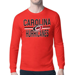 Carolina Hurricanes Starter Mesh Look Team Name Long Sleeve T-Shirt Red