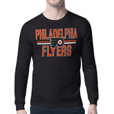 Philadelphia Flyers Starter Mesh Look Team Name Long Sleeve T-Shirt Black