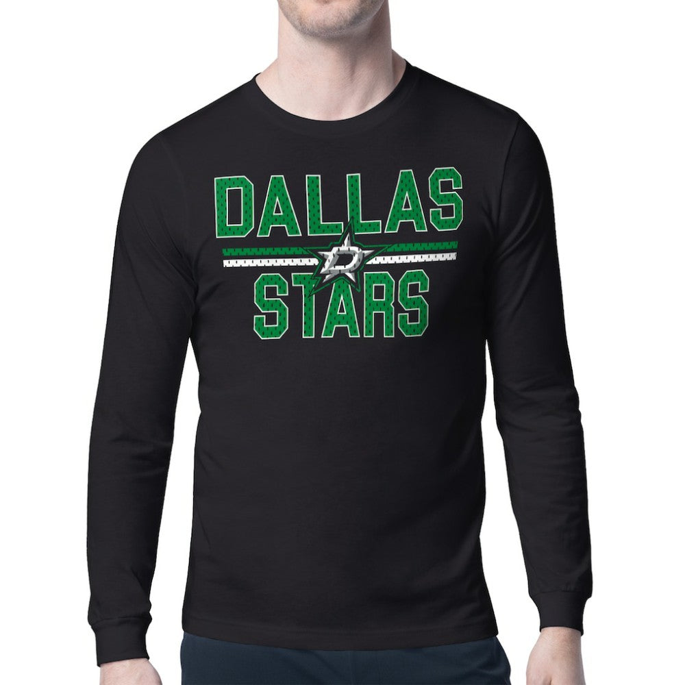 Dallas Stars Starter Mesh Look Team Name Long Sleeve T-Shirt Black
