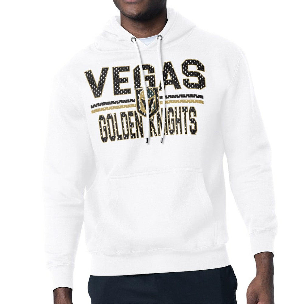 Vegas Golden Knights Starter Mesh Look Team Name Logo Tri-Blend Pullover Hoodie White
