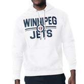 Winnipeg Jets Starter Mesh Look Team Name Logo Tri-Blend Pullover Hoodie White