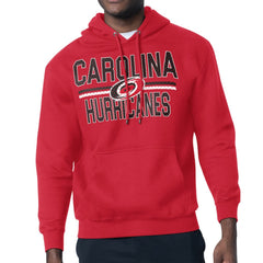 Carolina Hurricanes Starter Mesh Look Team Name Logo Tri-Blend Pullover Hoodie Red