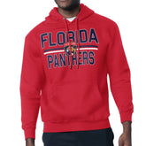 Florida Panthers Starter Mesh Look Team Name Logo Tri-Blend Pullover Hoodie Red