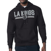 Los Angeles Kings Starter Mesh Look Team Name Logo Tri-Blend Pullover Hoodie Black