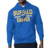Buffalo Sabres Starter Mesh Look Team Name Logo Tri-Blend Pullover Hoodie Royal