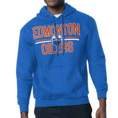 Edmonton Oilers Starter Mesh Look Team Name Logo Tri-Blend Pullover Hoodie Royal
