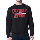 Detroit Red Wings Starter Mesh Look Team Name Logo Pullover Sweatshirt Black