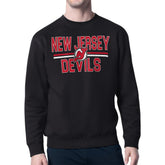 New Jersey Devils Starter Mesh Look Team Name Logo Pullover Sweatshirt Black