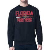 Florida Panthers Starter Mesh Look Team Name Logo Pullover Sweatshirt Navy