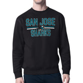 San Jose Sharks Starter Mesh Look Team Name Logo Pullover Sweatshirt Black