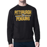 Pittsburgh Penguins Starter Mesh Look Team Name Logo Pullover Sweatshirt Black