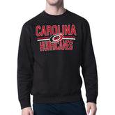 Carolina Hurricanes Starter Mesh Look Team Name Logo Pullover Sweatshirt Black