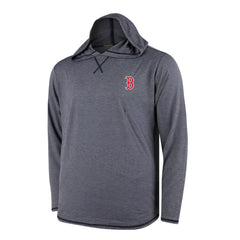 Boston Red Sox Butter Stripe Tri-Blend Long Sleeve Hoodie T-Shirt - Navy