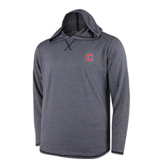 Chicago Cubs Butter Stripe Tri-Blend Long Sleeve Hoodie T-Shirt - Navy
