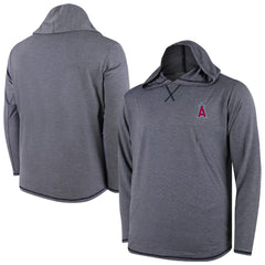 Los Angeles Angels Butter Stripe Tri-Blend Long Sleeve Hoodie T-Shirt - Navy