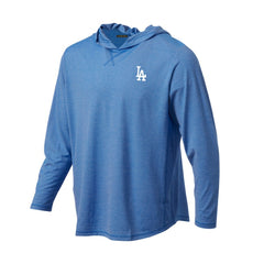 Los Angeles Dodgers Butter Stripe Tri-Blend Long Sleeve Hoodie T-Shirt - Royal