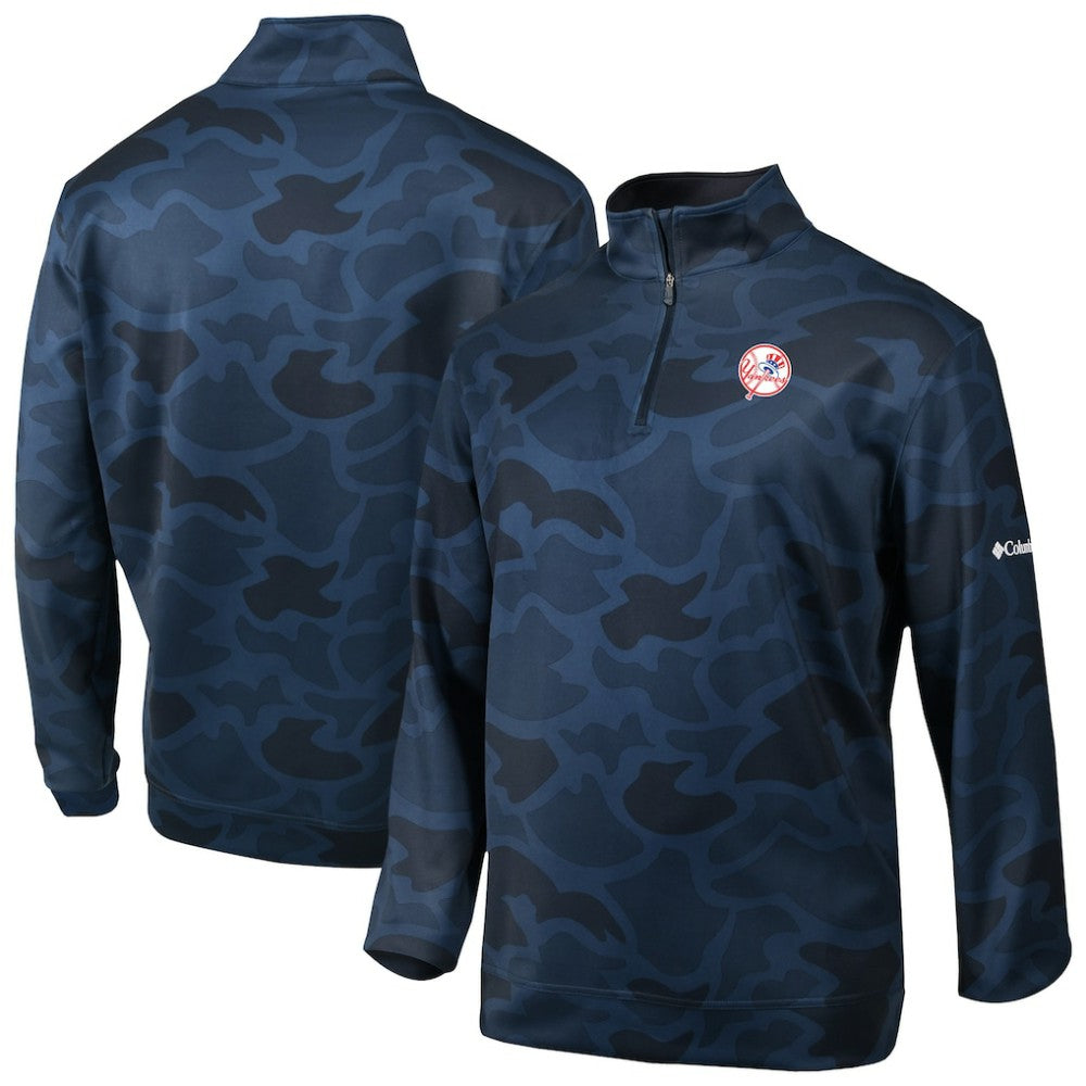 New York Yankees Wickham Hills Omni-Wick Quarter-Zip Jacket Camo | Columbia