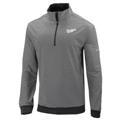 Los Angeles Dodgers Omni-Wick Even Lie Quarter-Zip Pullover Top Black | Columbia