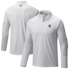Philadelphia Phillies Terminal Tackle Raglan Omni-Shade Quarter-Zip Pullover Top White | Columbia